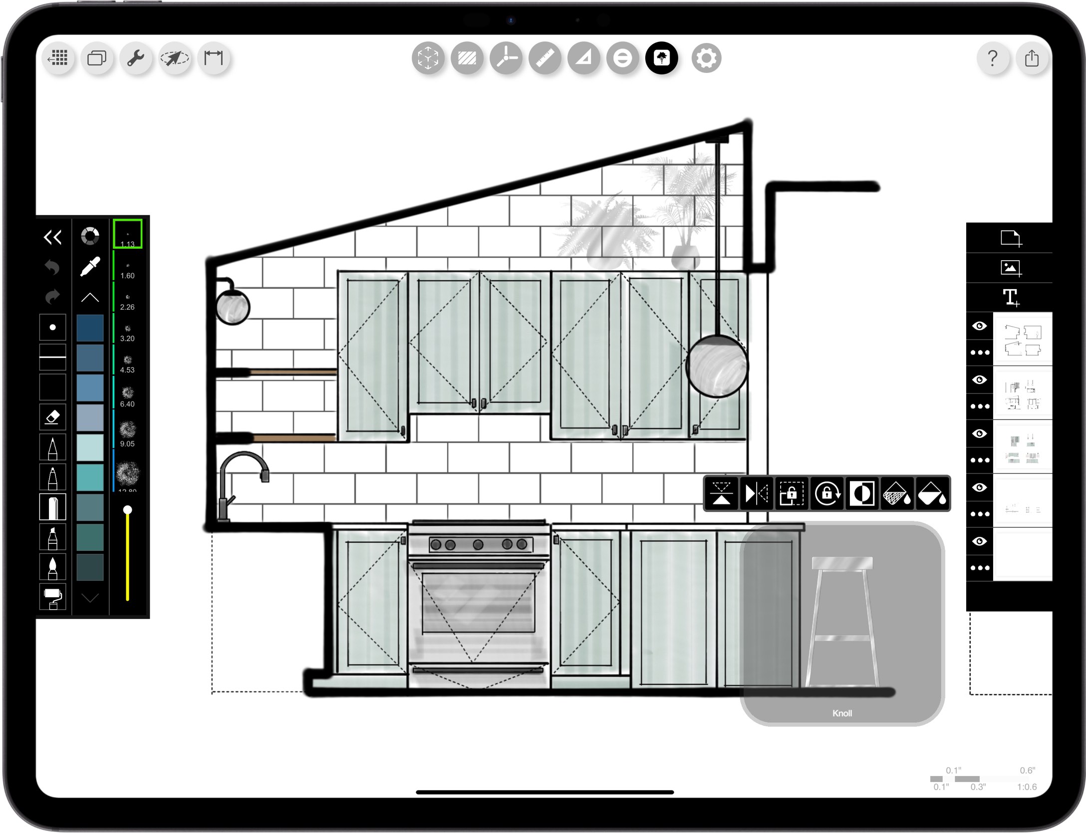 best App for architects _ iPad drawing for DYI _   kitchen sketch